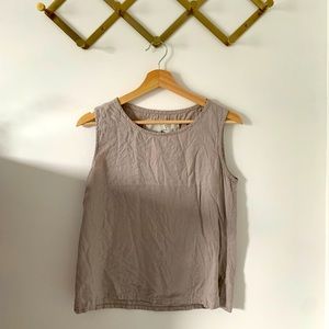Not perfect linen grey sleeveless top